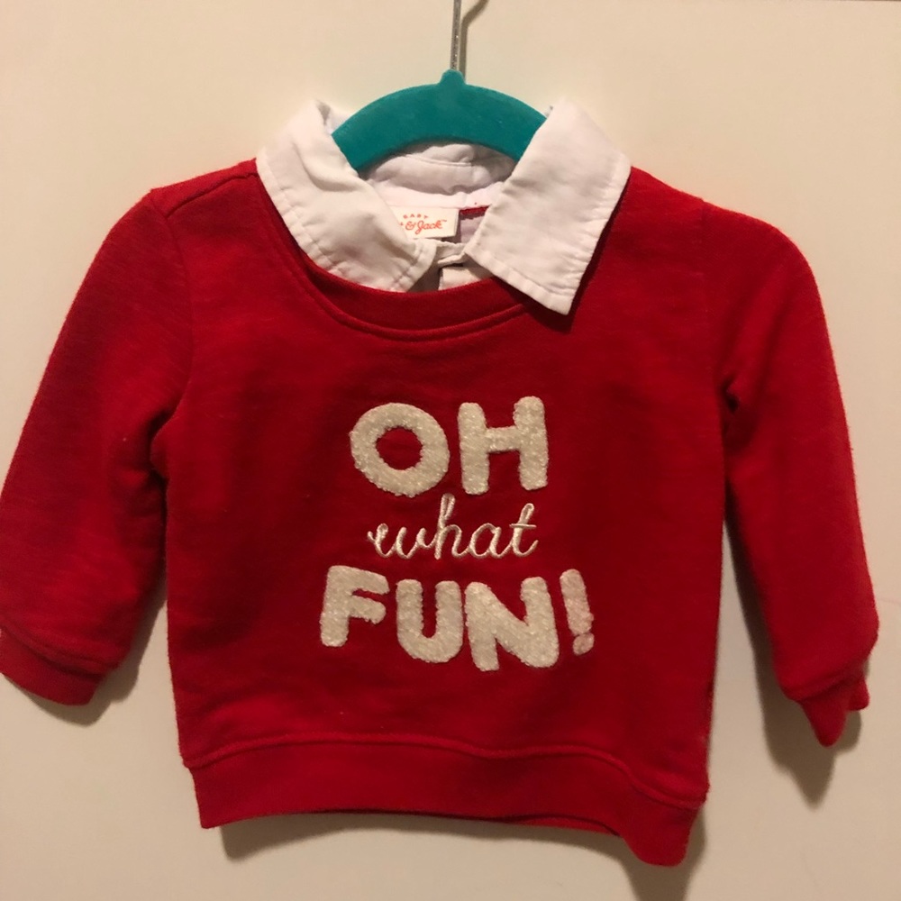 Cat & Jack “oh what fun” l/s shirt